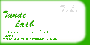 tunde laib business card